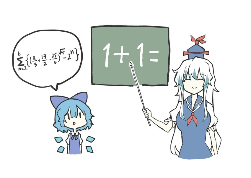 Anime R34 Touhou Cirno Kamishirasawa Keine Deetamu 2girls