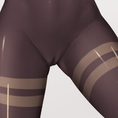 z282g, genshin impact, ganyu (genshin impact), 1girl, artist name, ass visible through thighs, black legwear, cameltoe, close-up, pantyhose, simple background, solo, stained clothes, thighs, white background