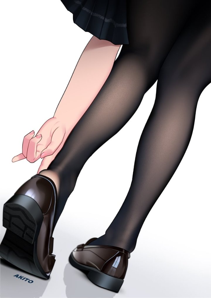 Anime R34 Original Aki 1360505188 1girl Adjusting Footwear Artist Name