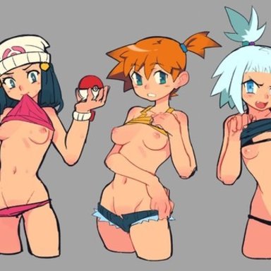 bonbonbonbon, pokemon, pokemon (anime), pokemon (classic anime), pokemon (game), pokemon bw, pokemon bw2, pokemon dppt (anime), pokemon rse (anime), dawn (pokemon), hilda (pokemon), may (pokemon), misty (pokemon), roxie (pokemon), 5girls