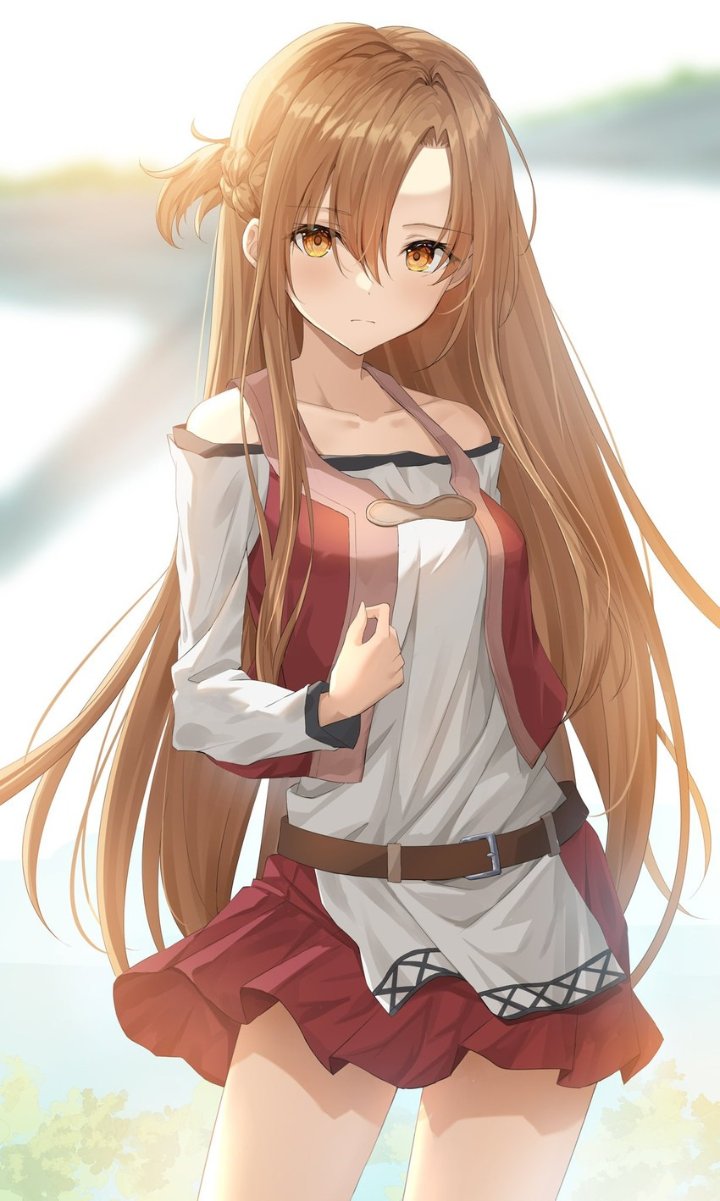 Anime R34 / sword art online, asuna (sao), kanaria hisagi, 1girl, belt